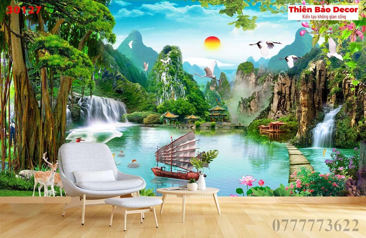 Tranh sơn thủy hữu tình 01