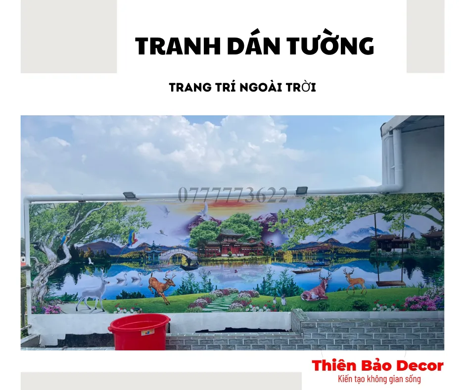 Tranh dán tường ngoài trời: Hiểu rõ 3 điều này trước khi mua